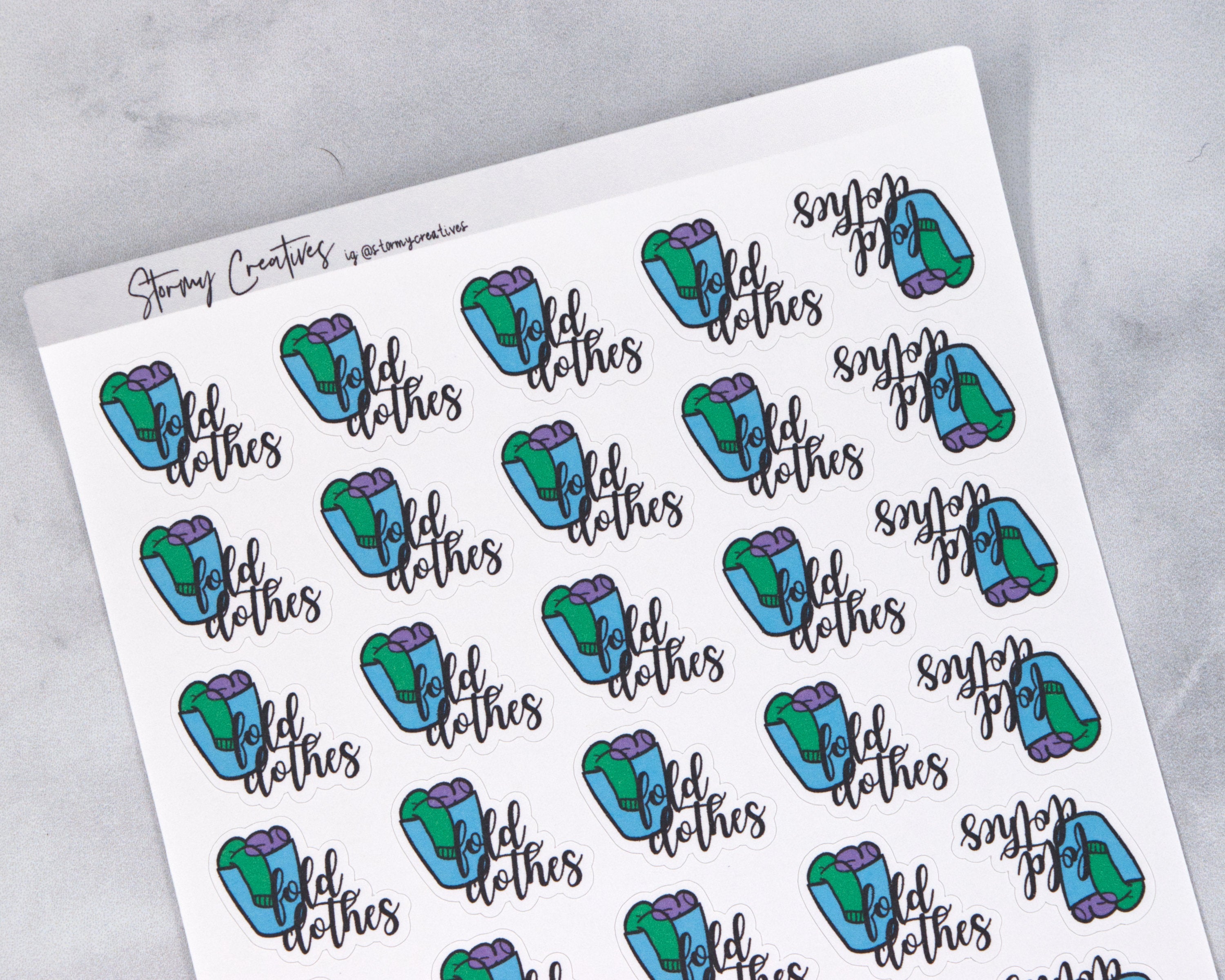 Fold Clothes Stickers
