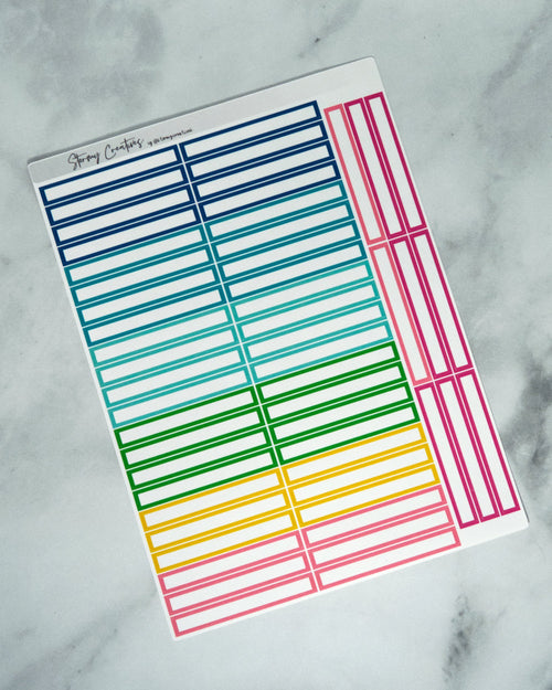 1 Hour Block Label, To Do Section Label for Simplified Planner