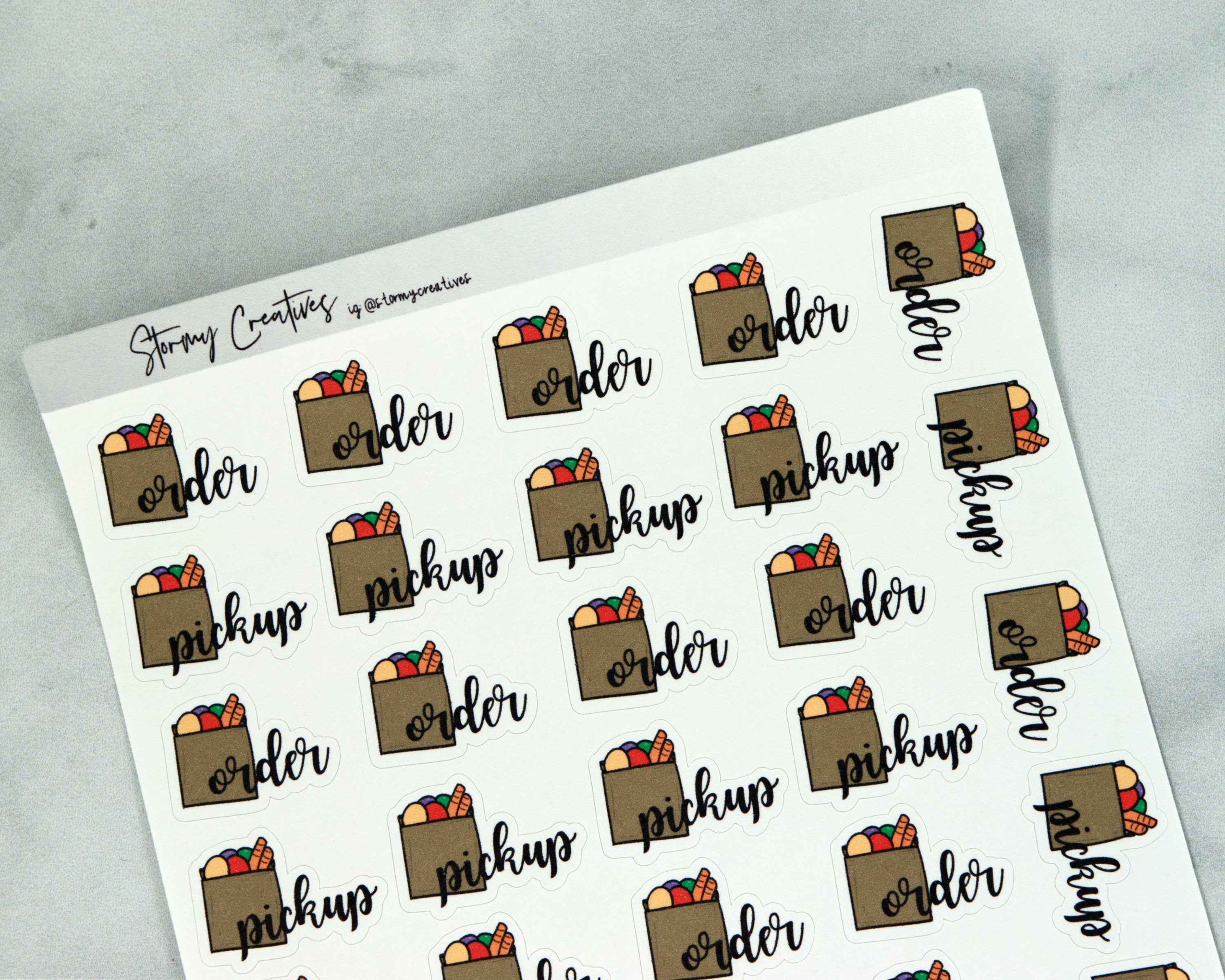 Order and Pickup Grocery Stickers