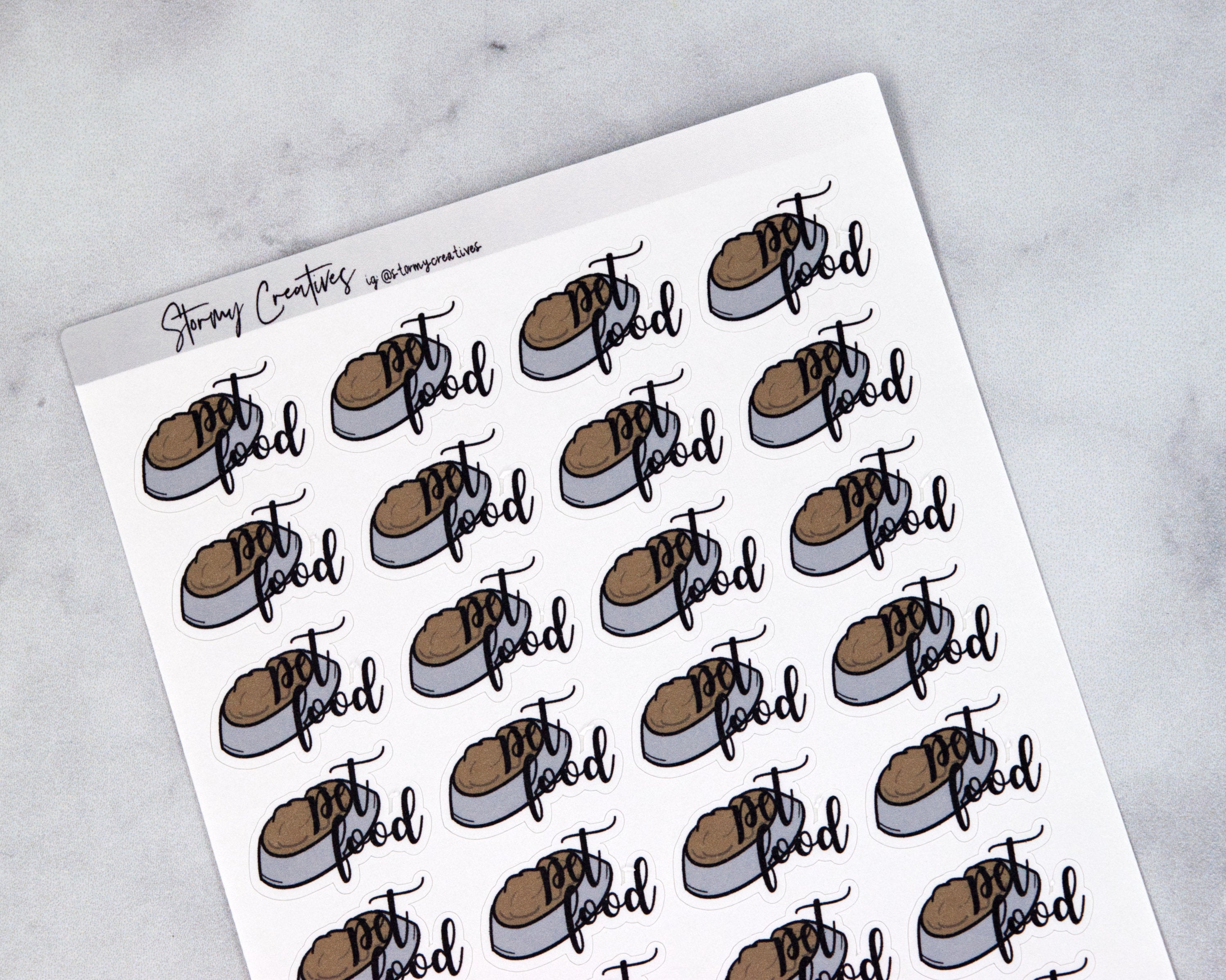 Order, Pick Up Pet Food Stickers