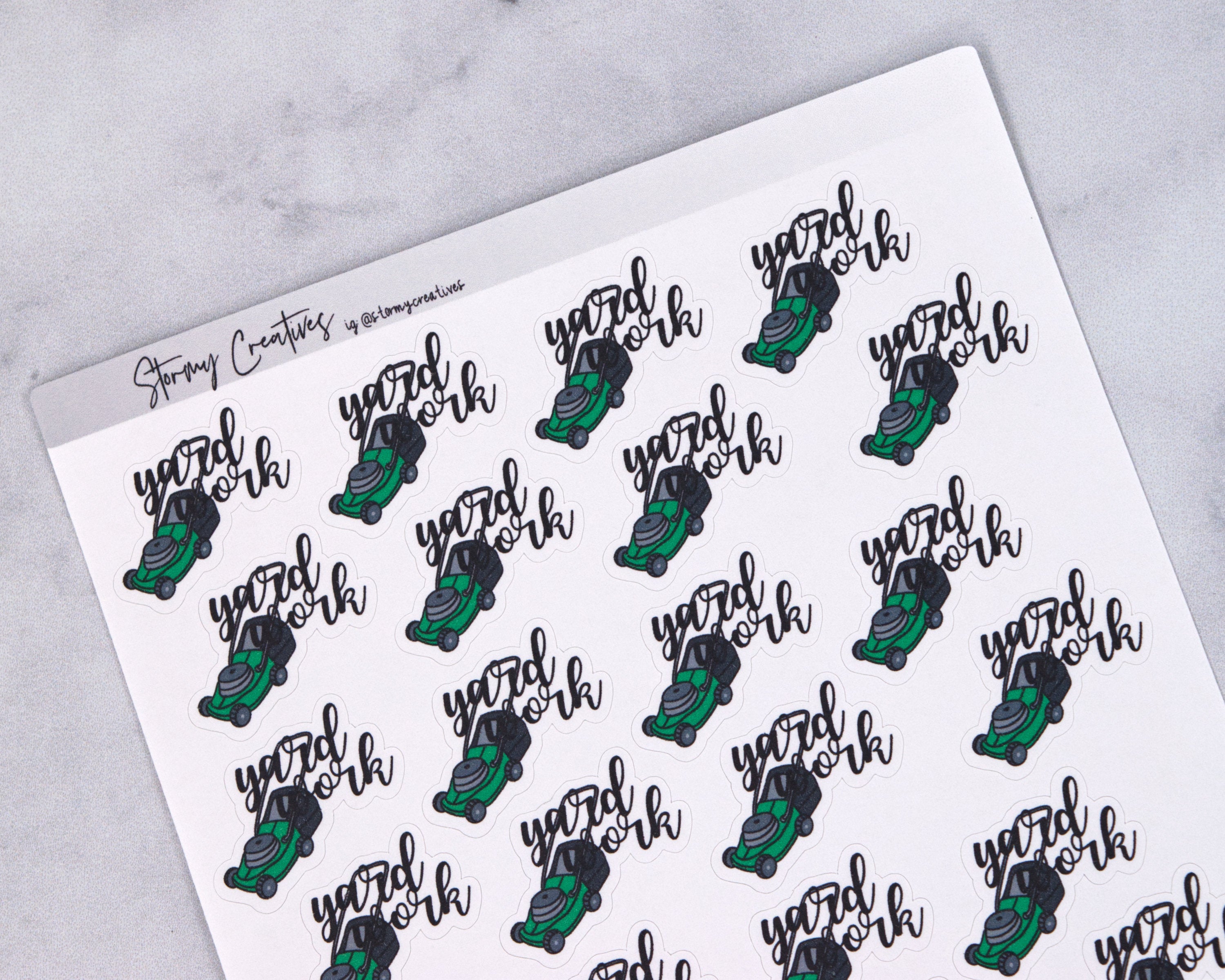 Yard Work Stickers