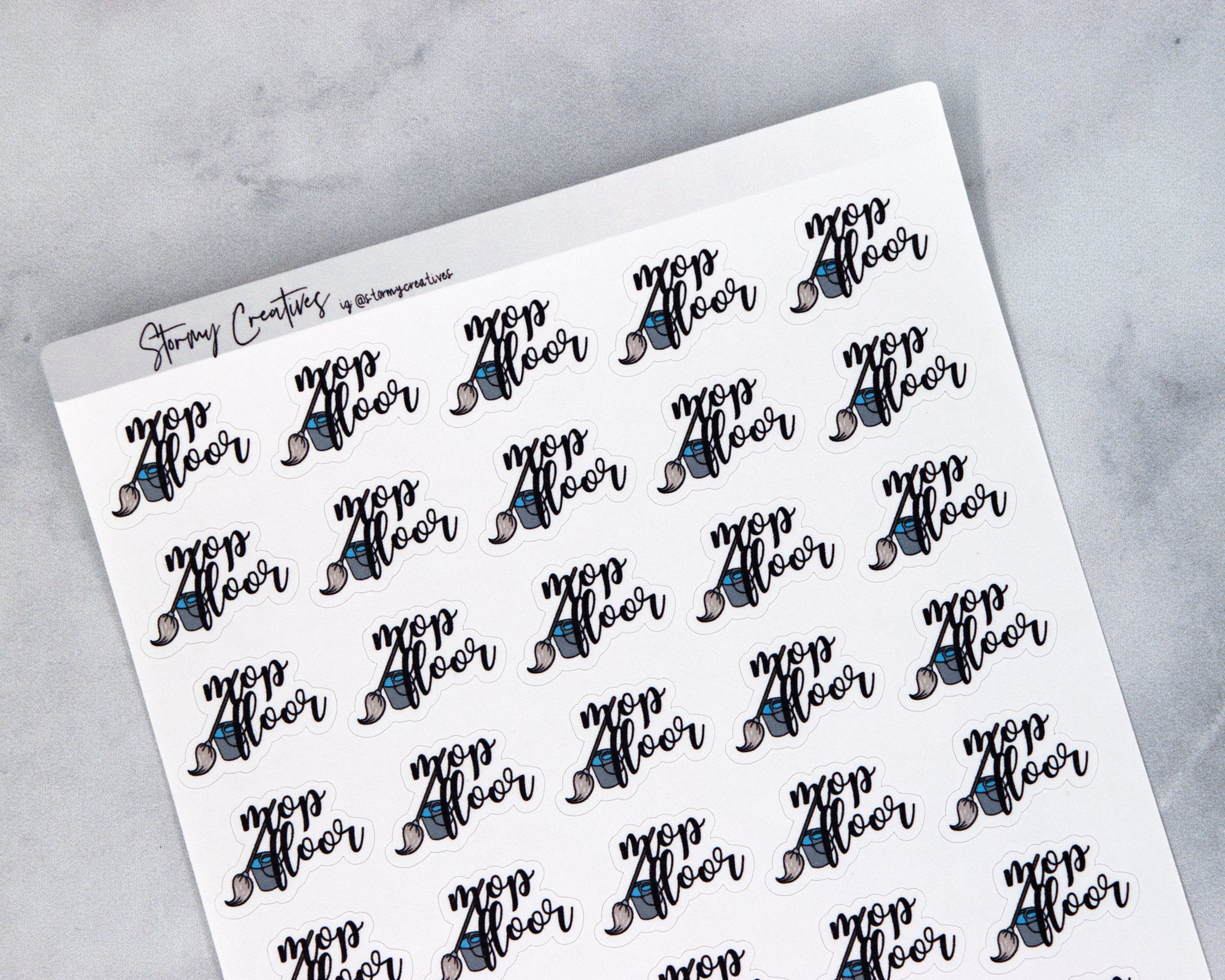 Mop Floor Stickers