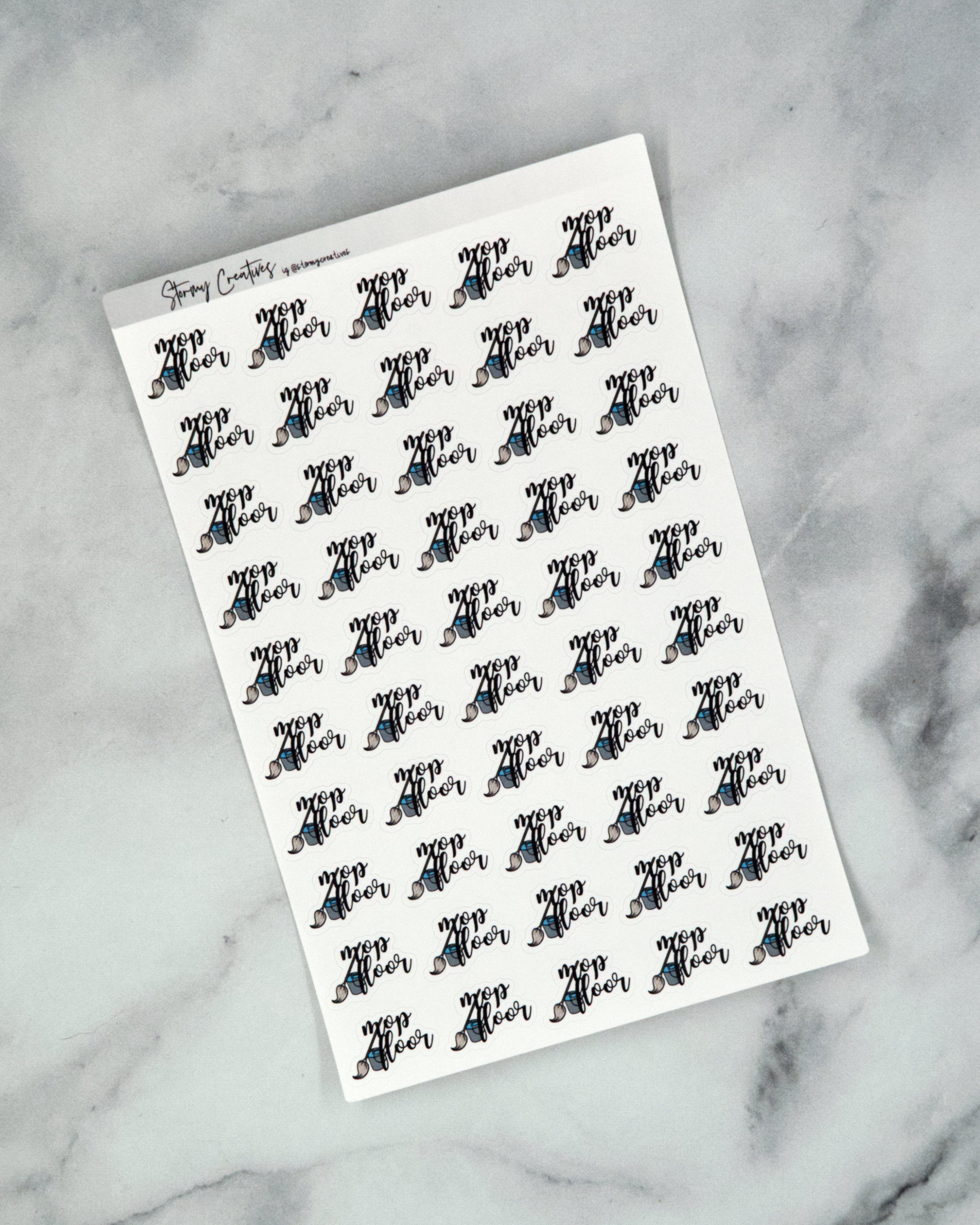 Mop Floor Stickers