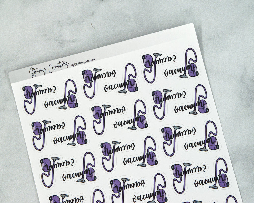 Vacuum, Clean House Stickers