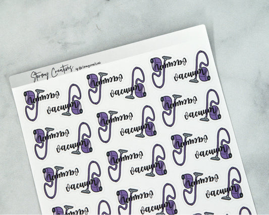 Vacuum, Clean House Stickers