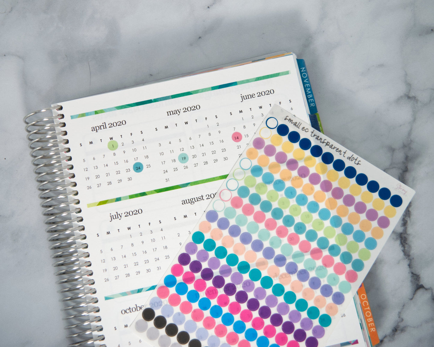 Small Erin Condren Flora Dot Stickers