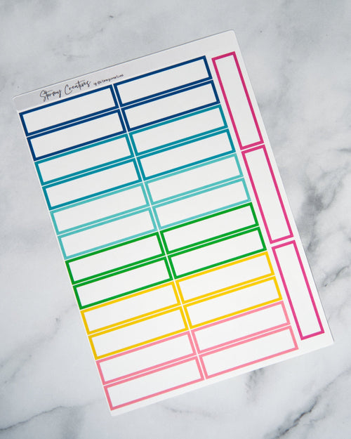 2 Hour Block Label for Simplified Planner