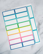 3 Hour Block Label for Simplified Planner