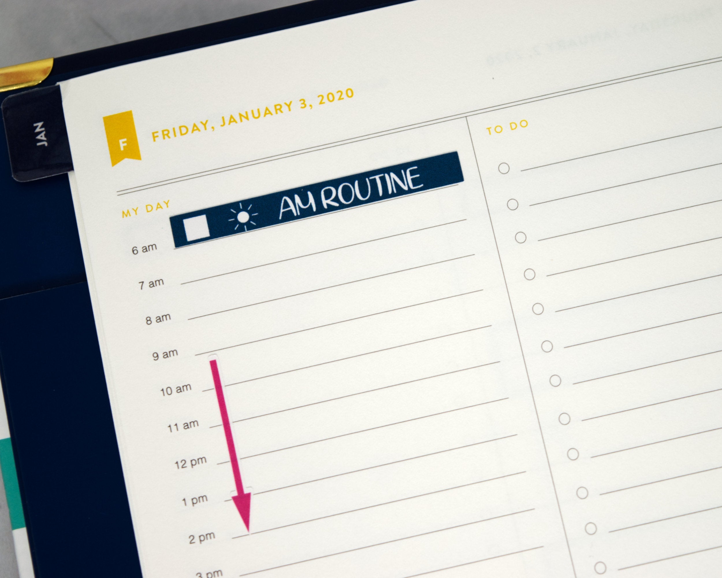 Hour Arrows for Simplified Planner