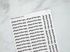 Physical Therapy Script Stickers