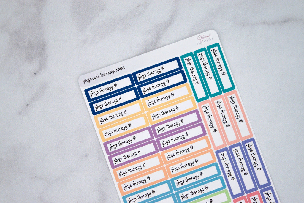 Physical Therapy Appointment Labels