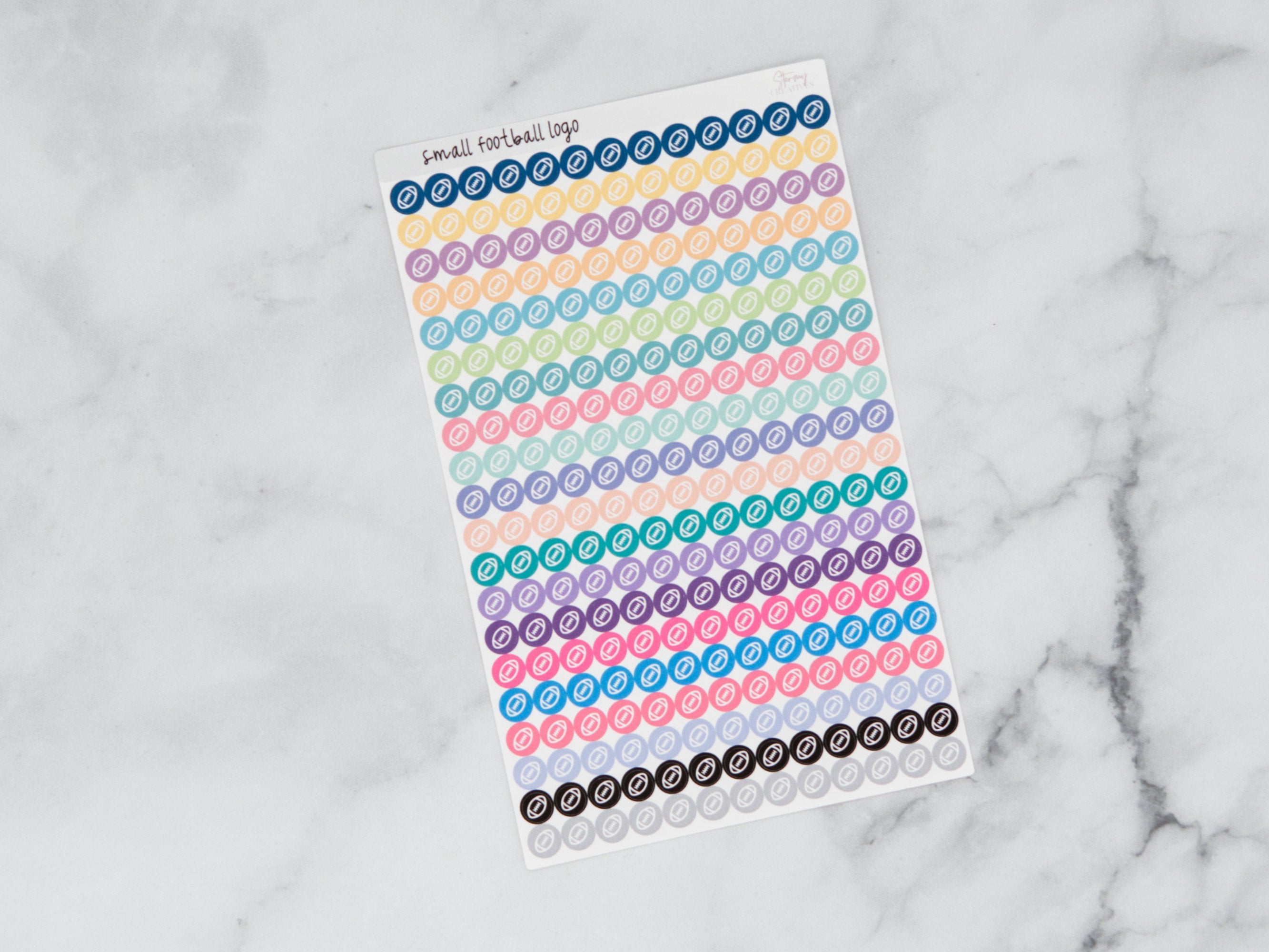 Small Football Dot Stickers