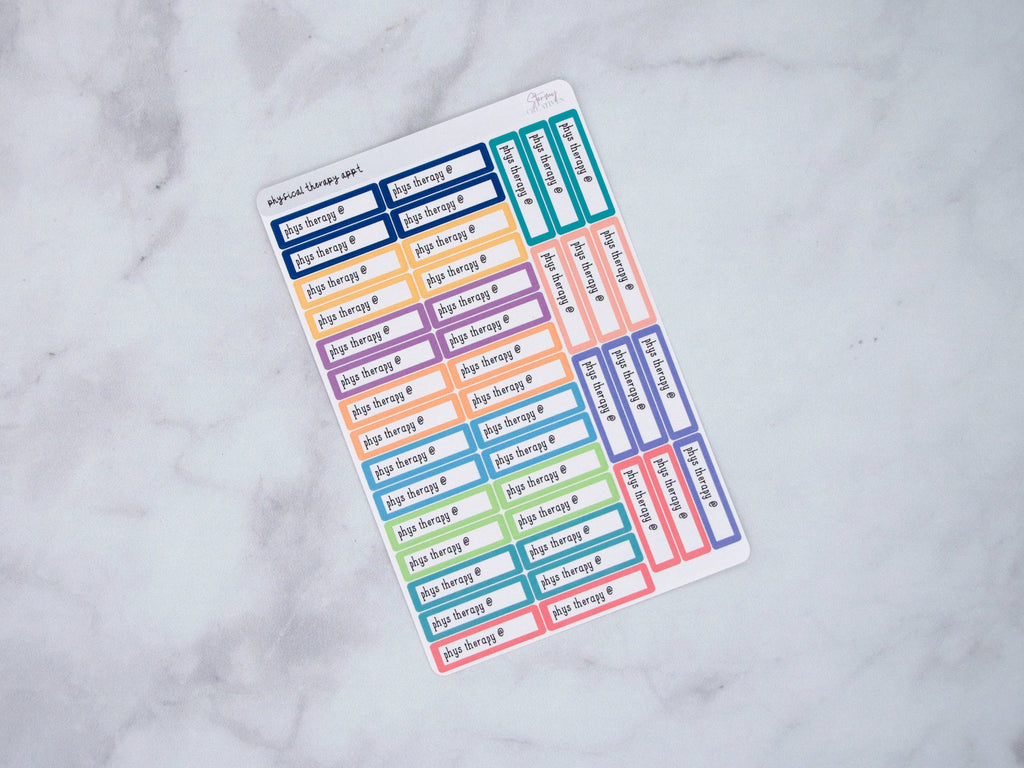 Physical Therapy Appointment Labels