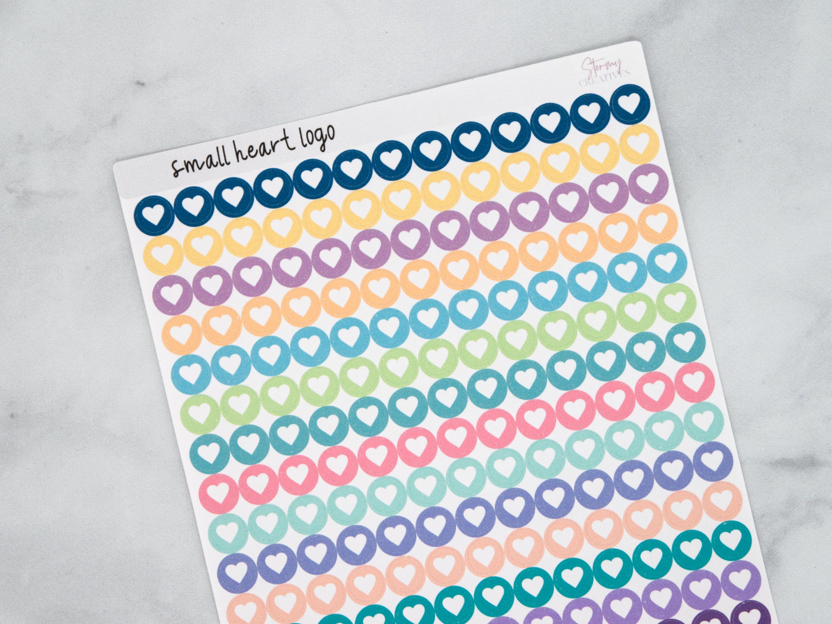 Small Heart Dot Stickers