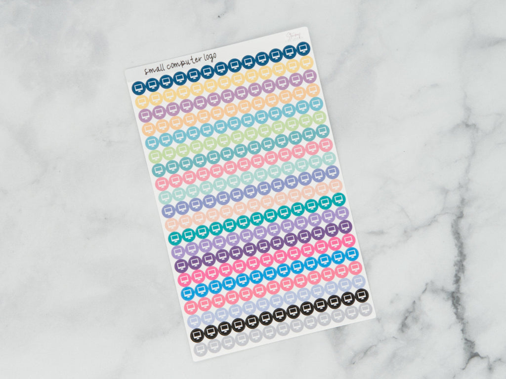 Small Computer Dot Stickers