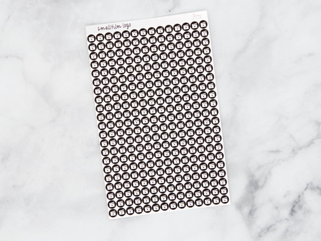 Small Film, Movie Clapper Dot Stickers