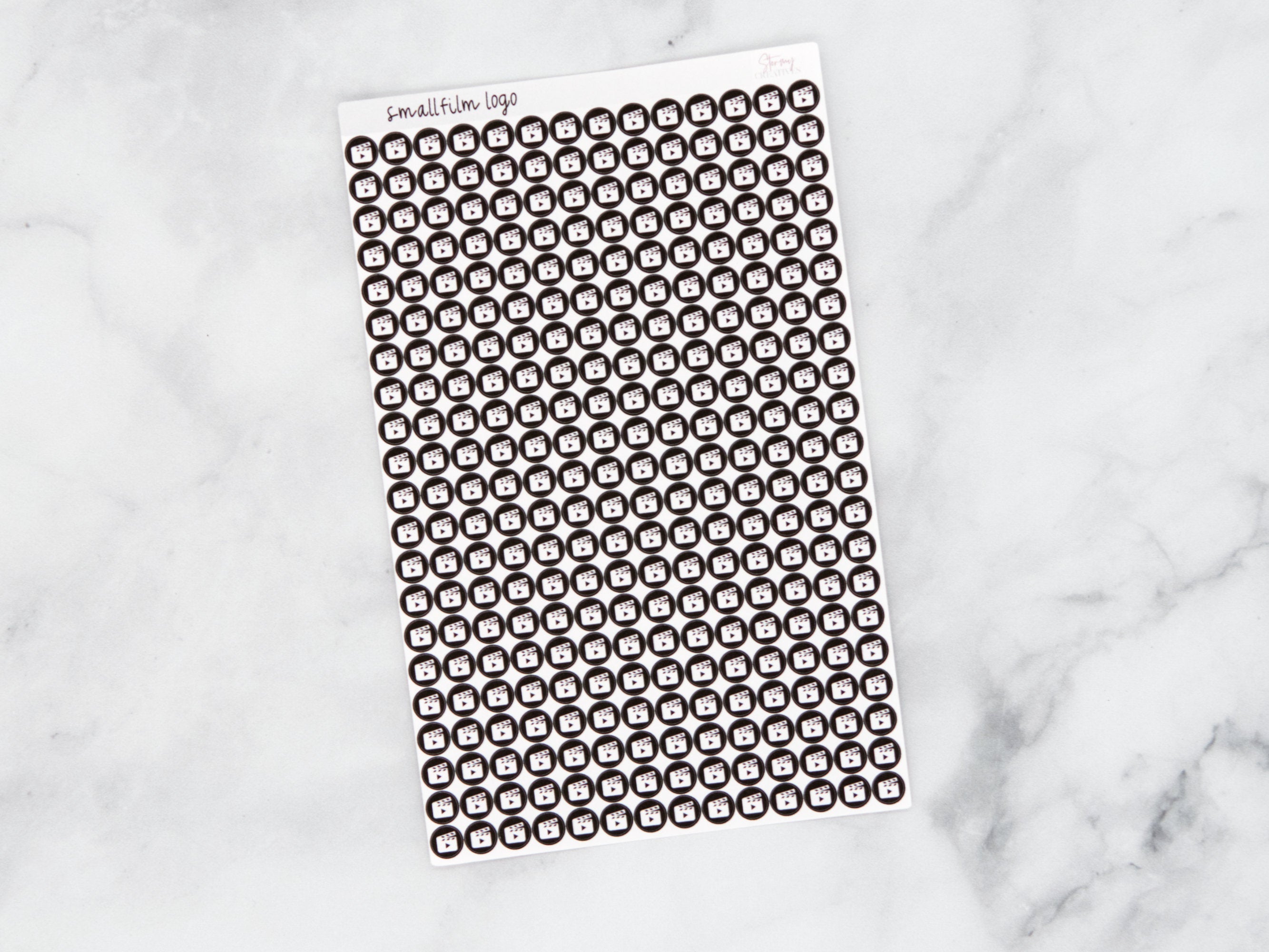 Small Film, Movie Clapper Dot Stickers