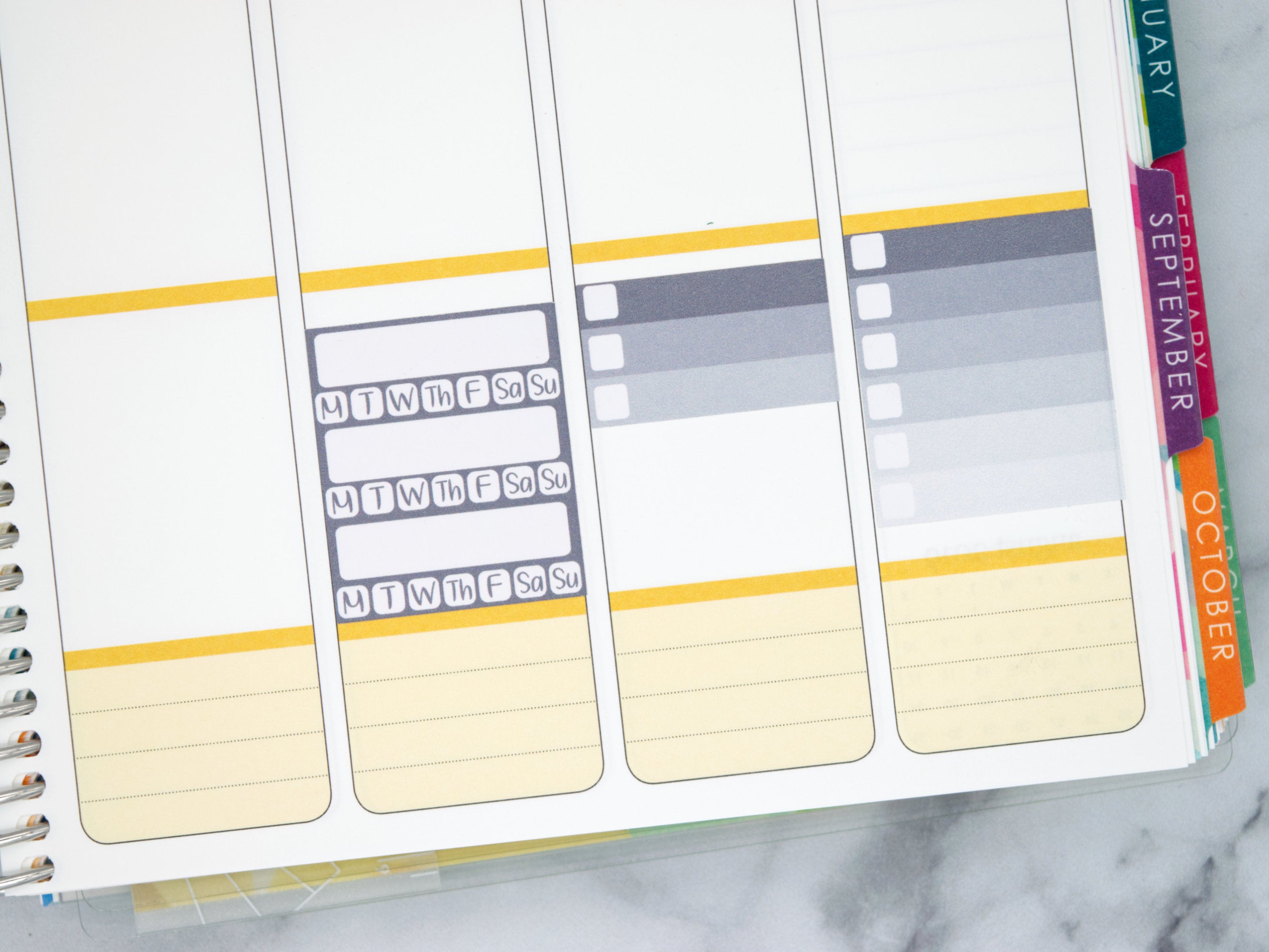 To Do Checklist Stickers, EC Colorway