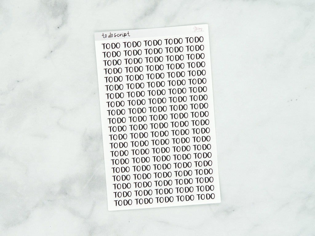 To Do Script Stickers