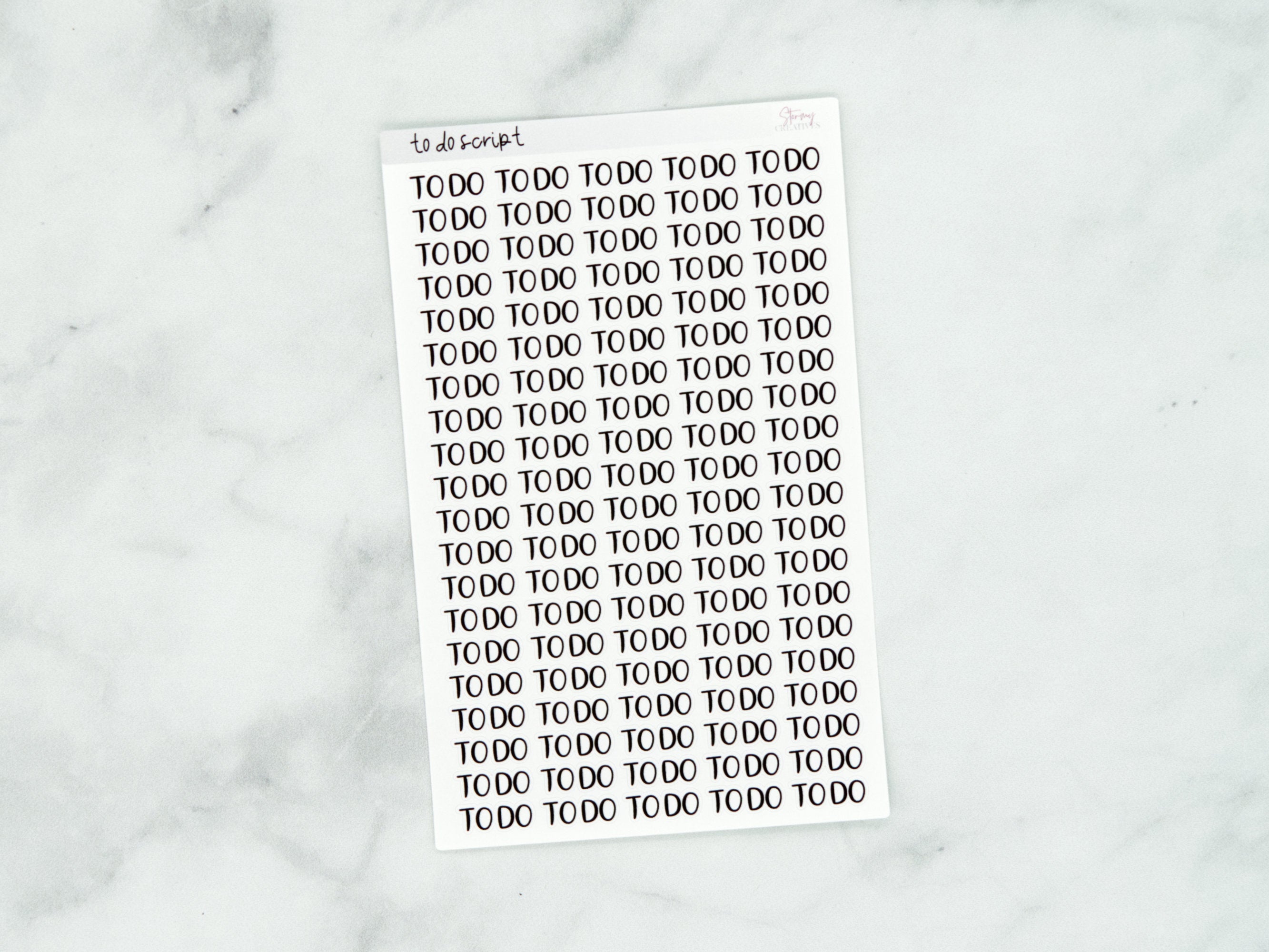 To Do Script Stickers