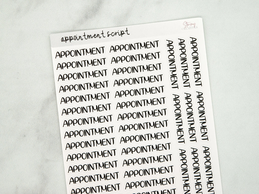 Appointment Script Stickers