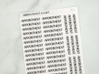 Appointment Script Stickers
