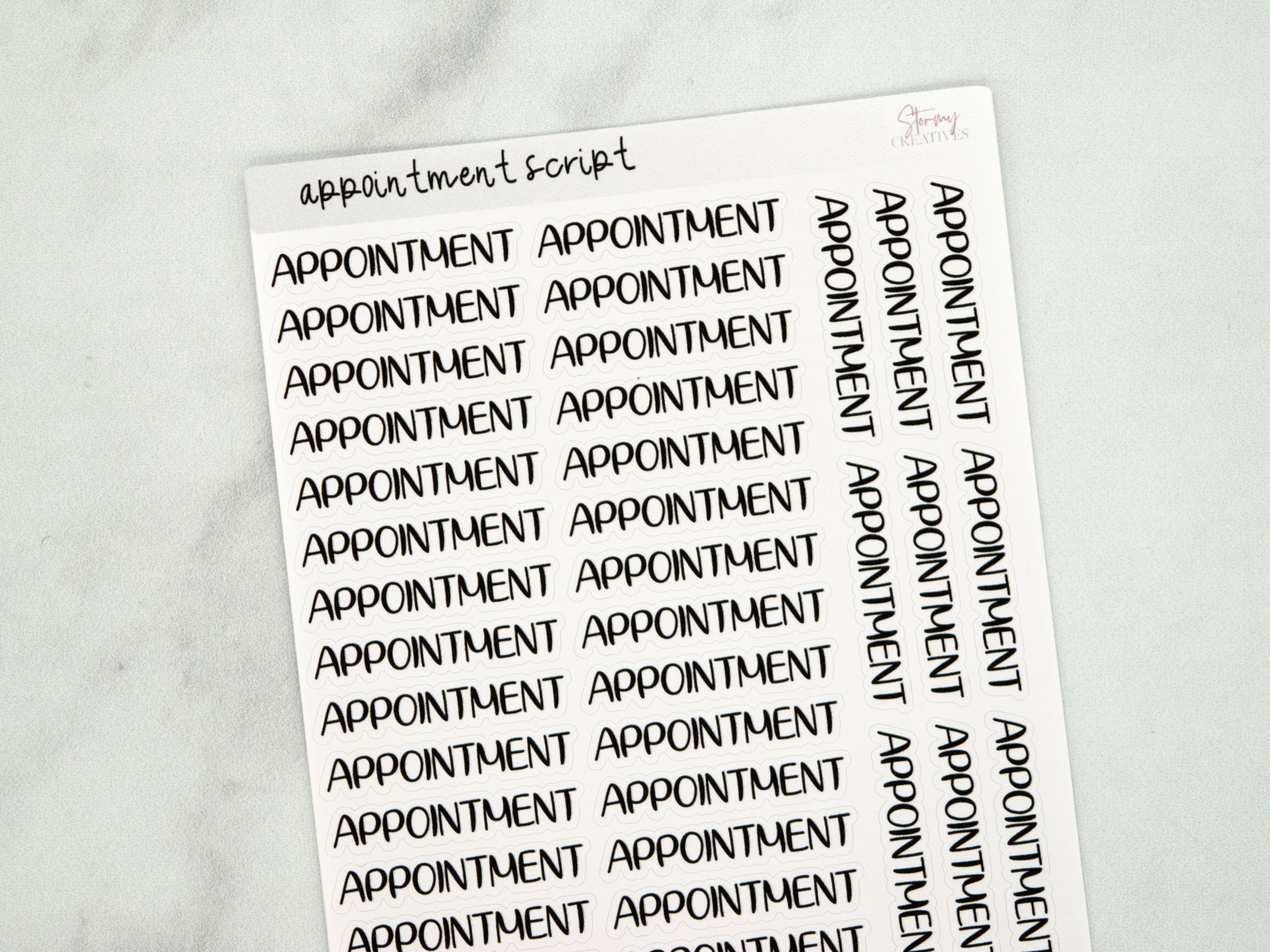 Appointment Script Stickers