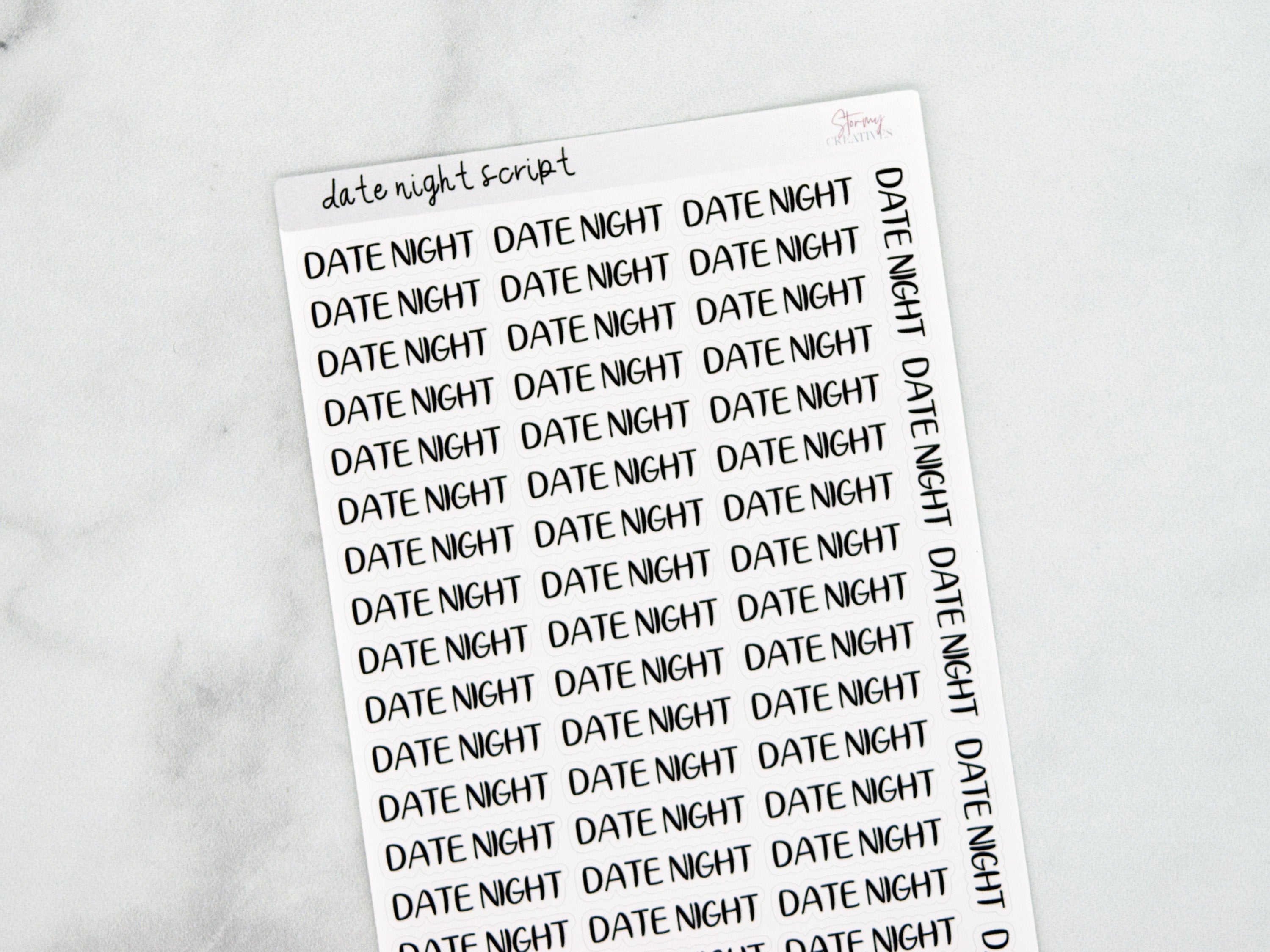 Date Night Script Stickers