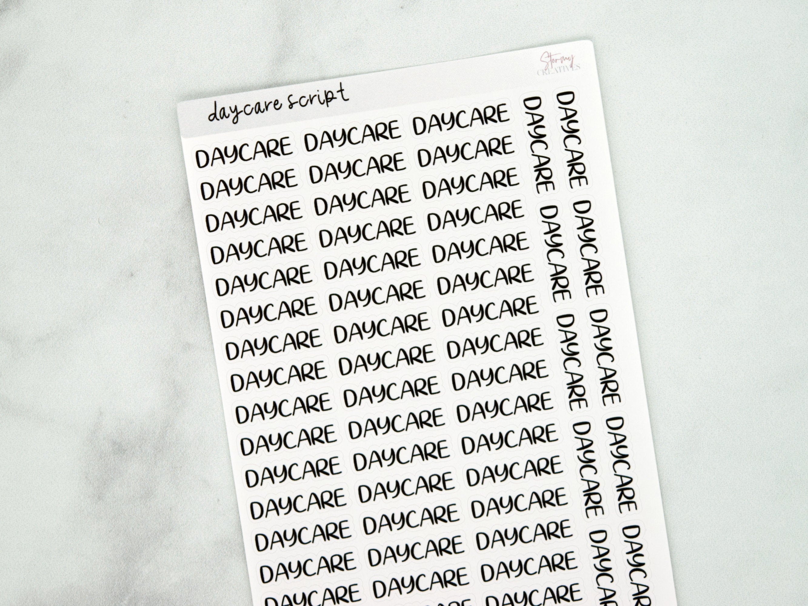 Daycare Script Stickers