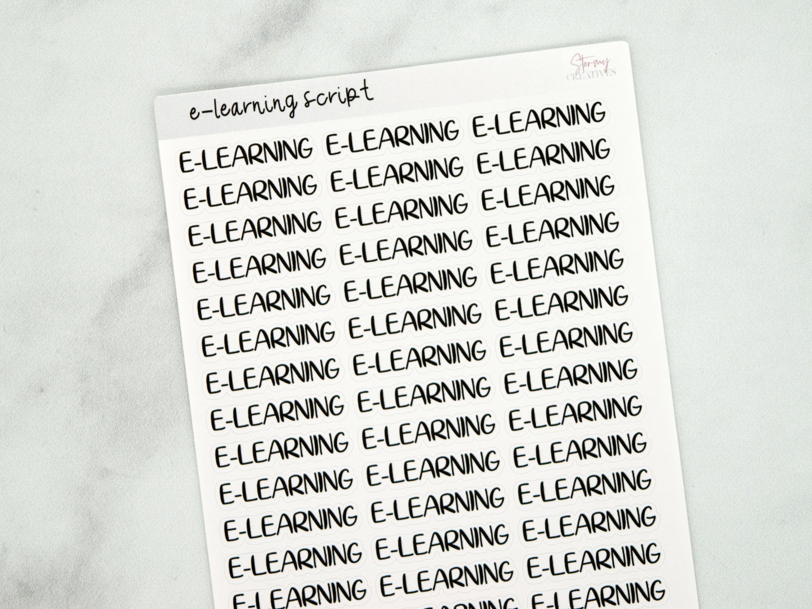 E-Learning Script Stickers