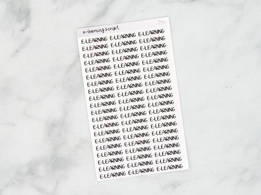E-Learning Script Stickers