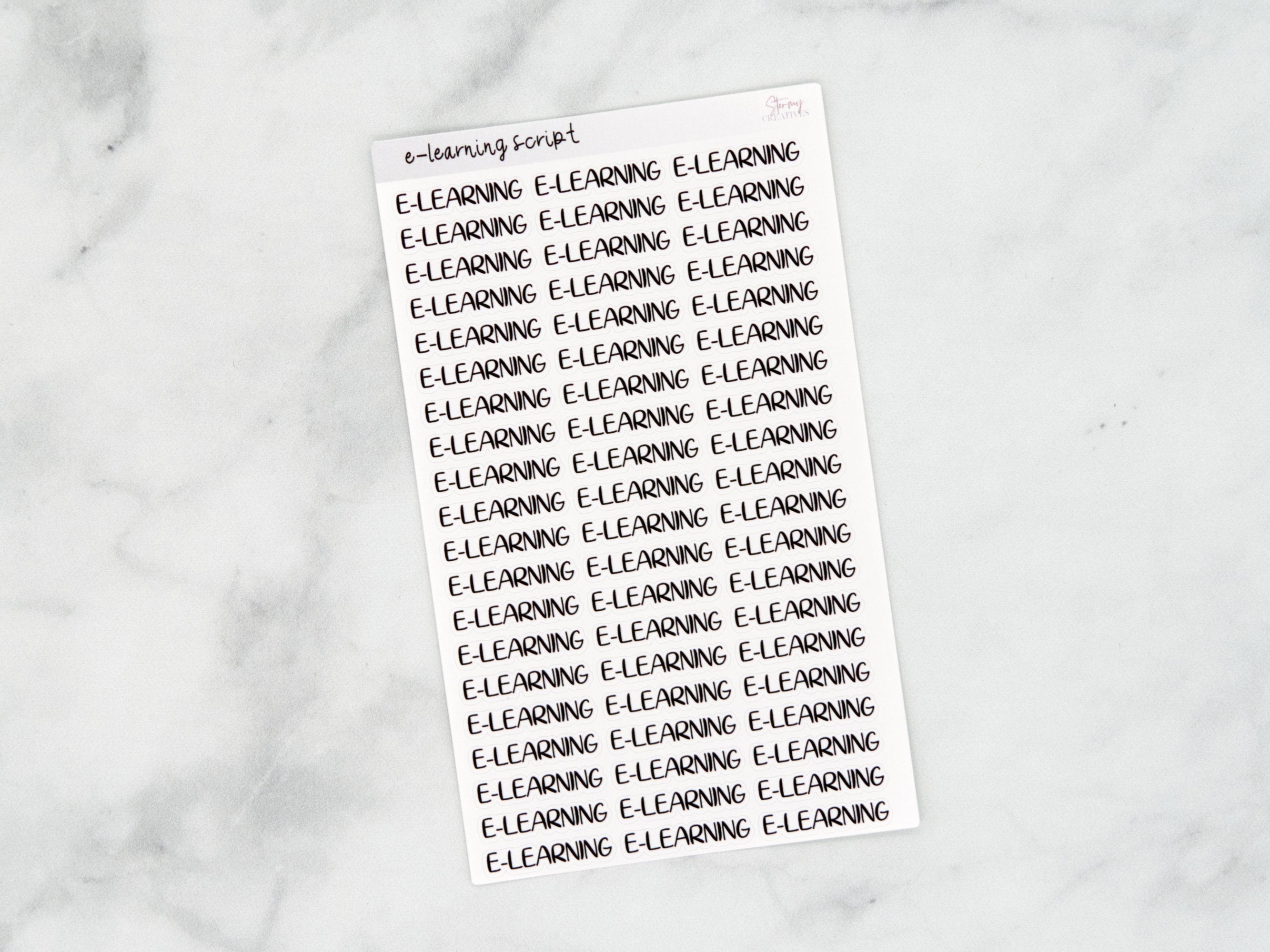 E-Learning Script Stickers