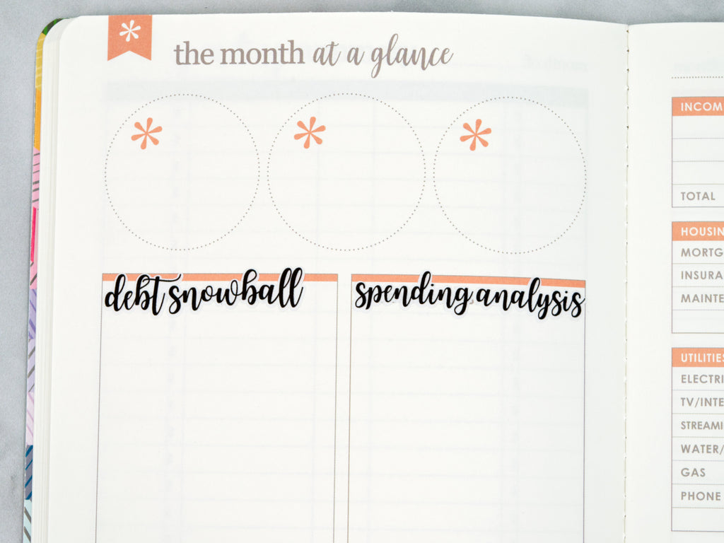 Debt Snowball Script Stickers