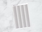 Laundry Script Stickers