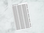 Paper Due Script Stickers
