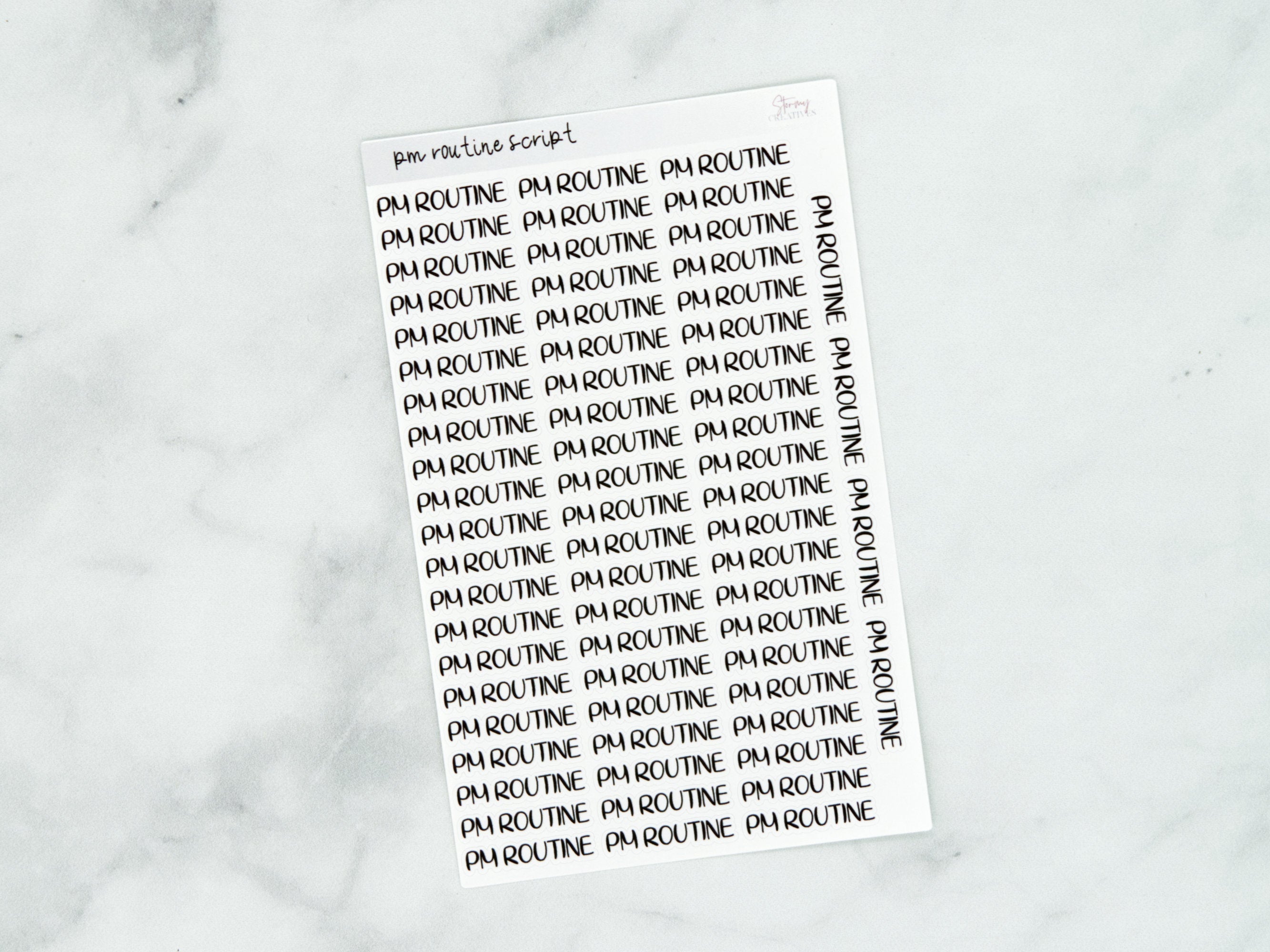 PM Routine Script Stickers