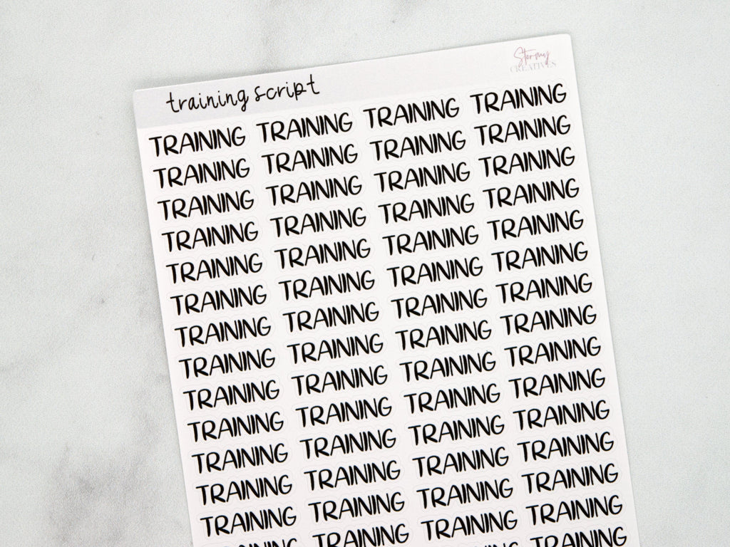 Training Script Stickers