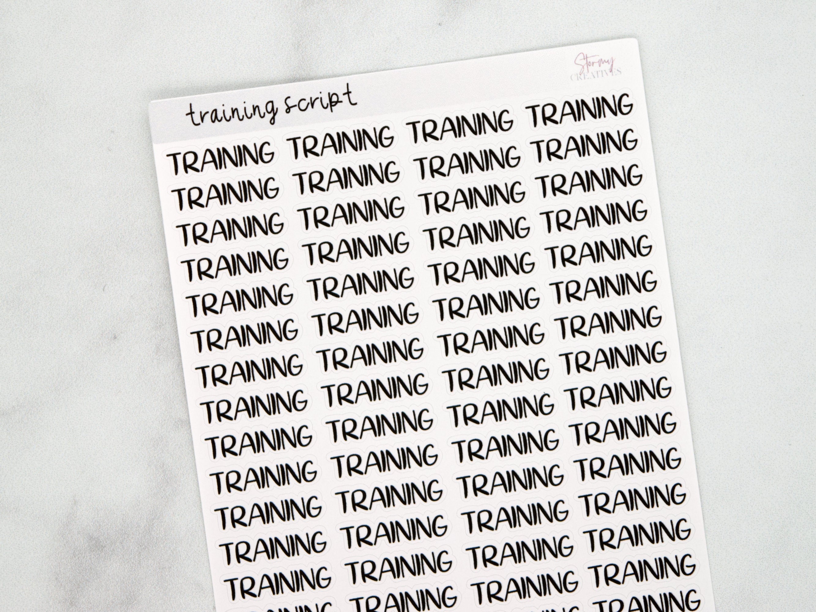 Training Script Stickers