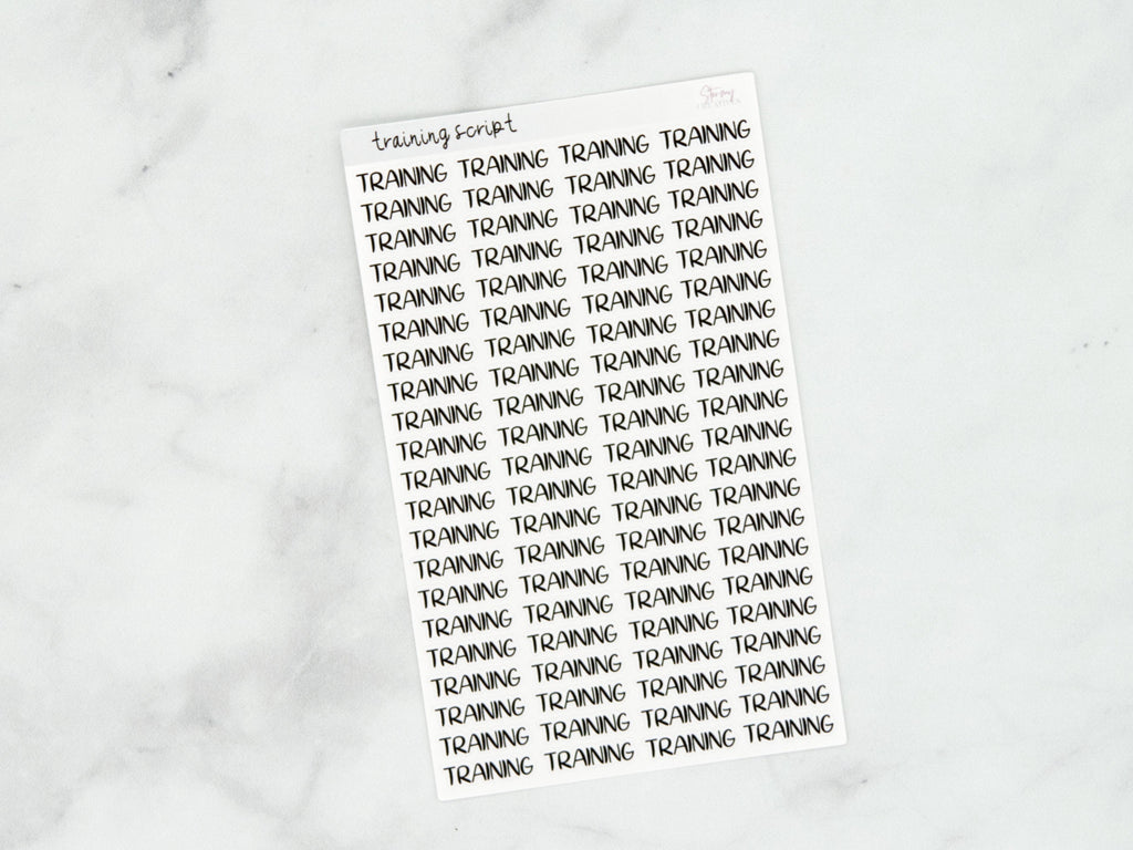 Training Script Stickers