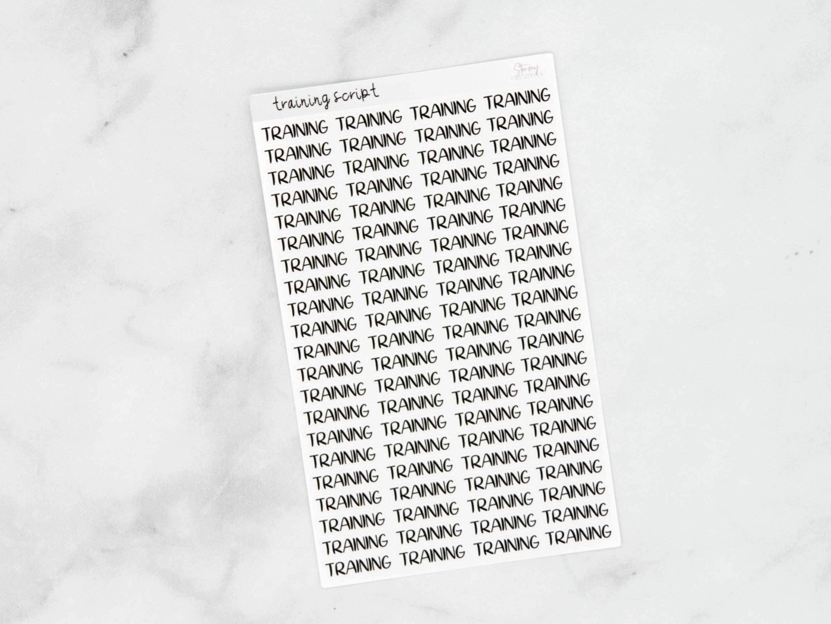 Training Script Stickers
