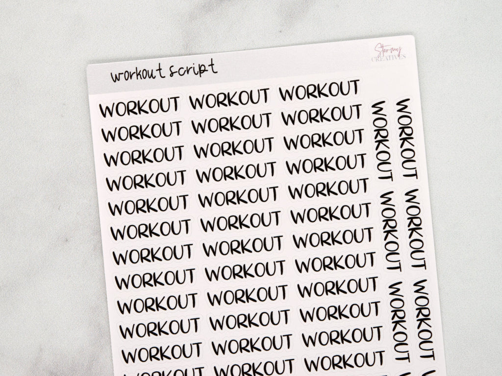 Workout Script Stickers