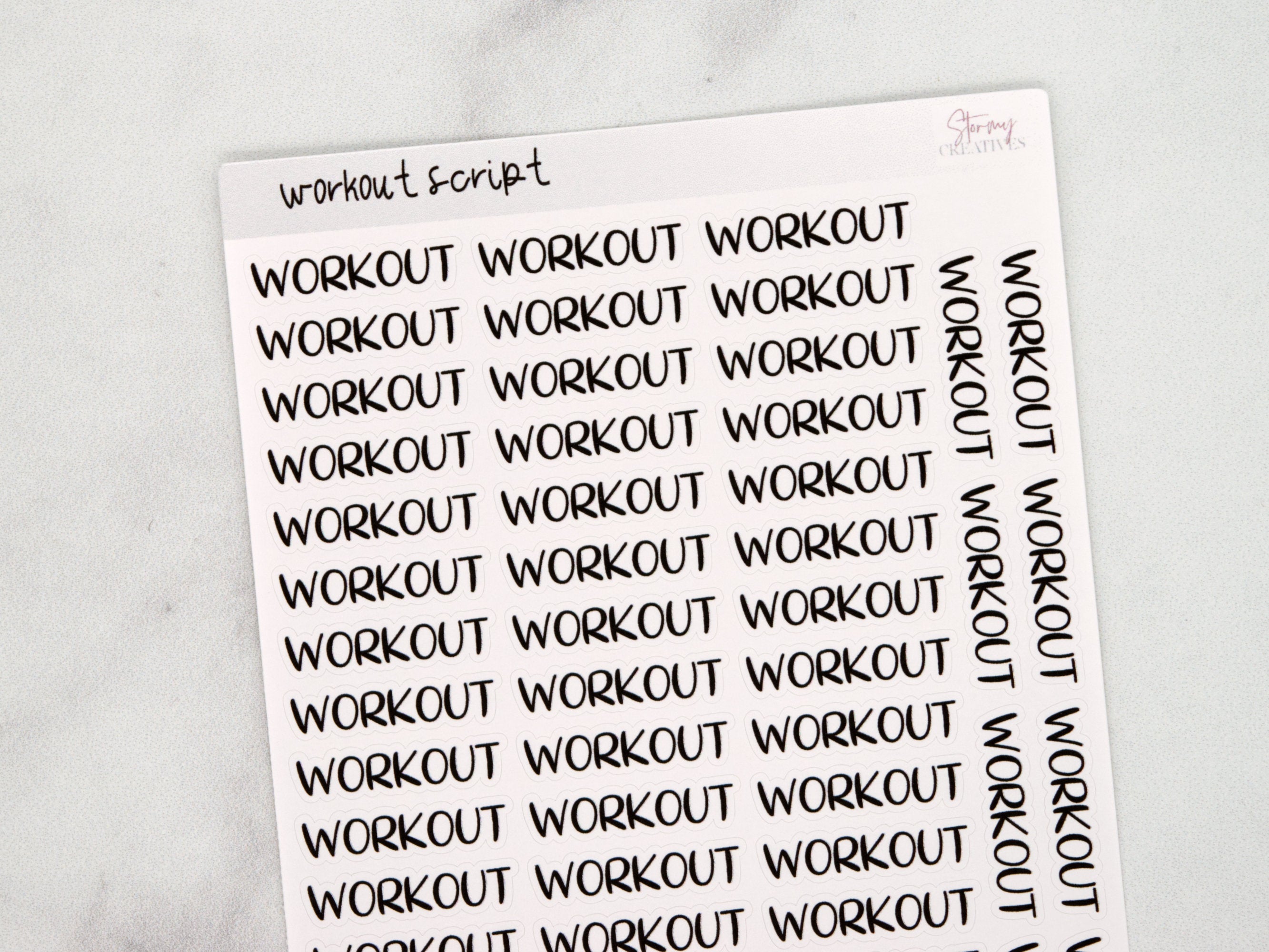 Workout Script Stickers