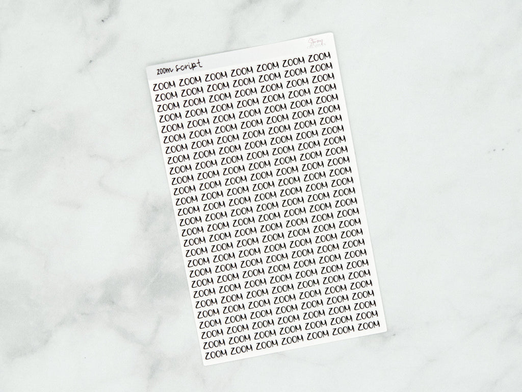 Zoom Script Stickers