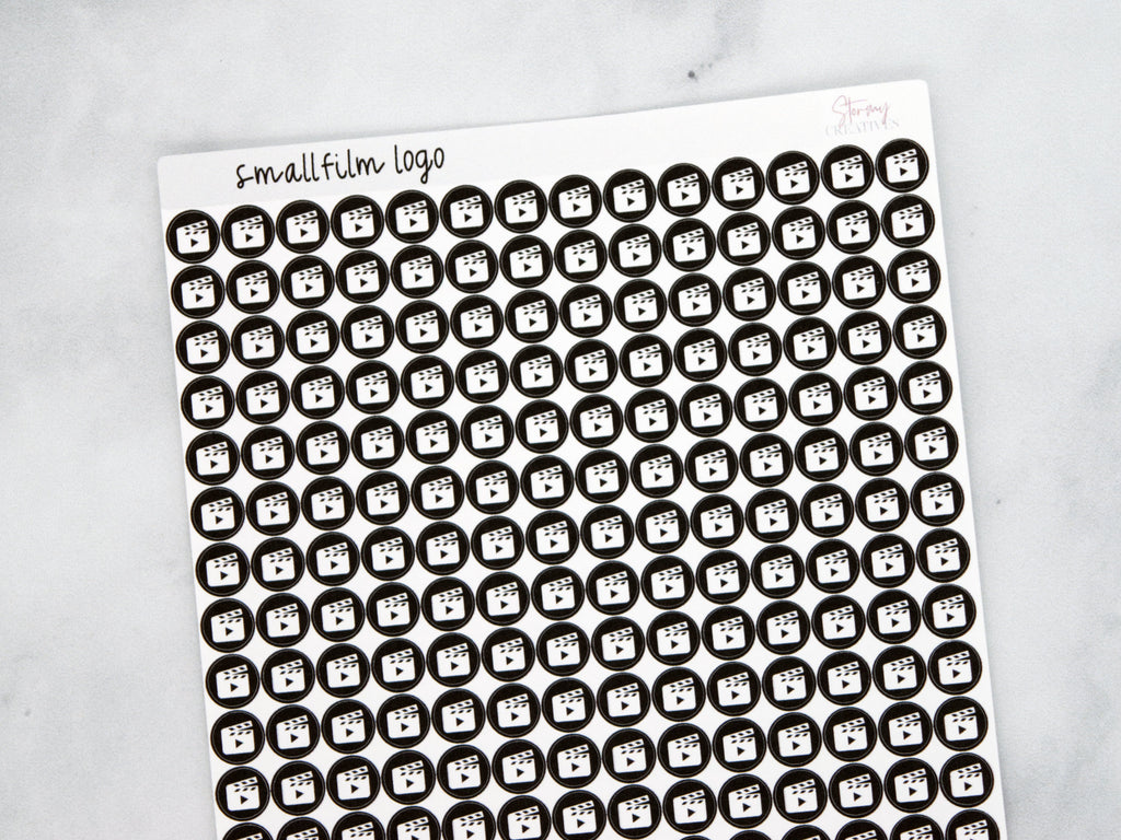 Small Film, Movie Clapper Dot Stickers