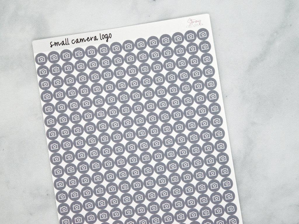 Small Camera Dot Stickers