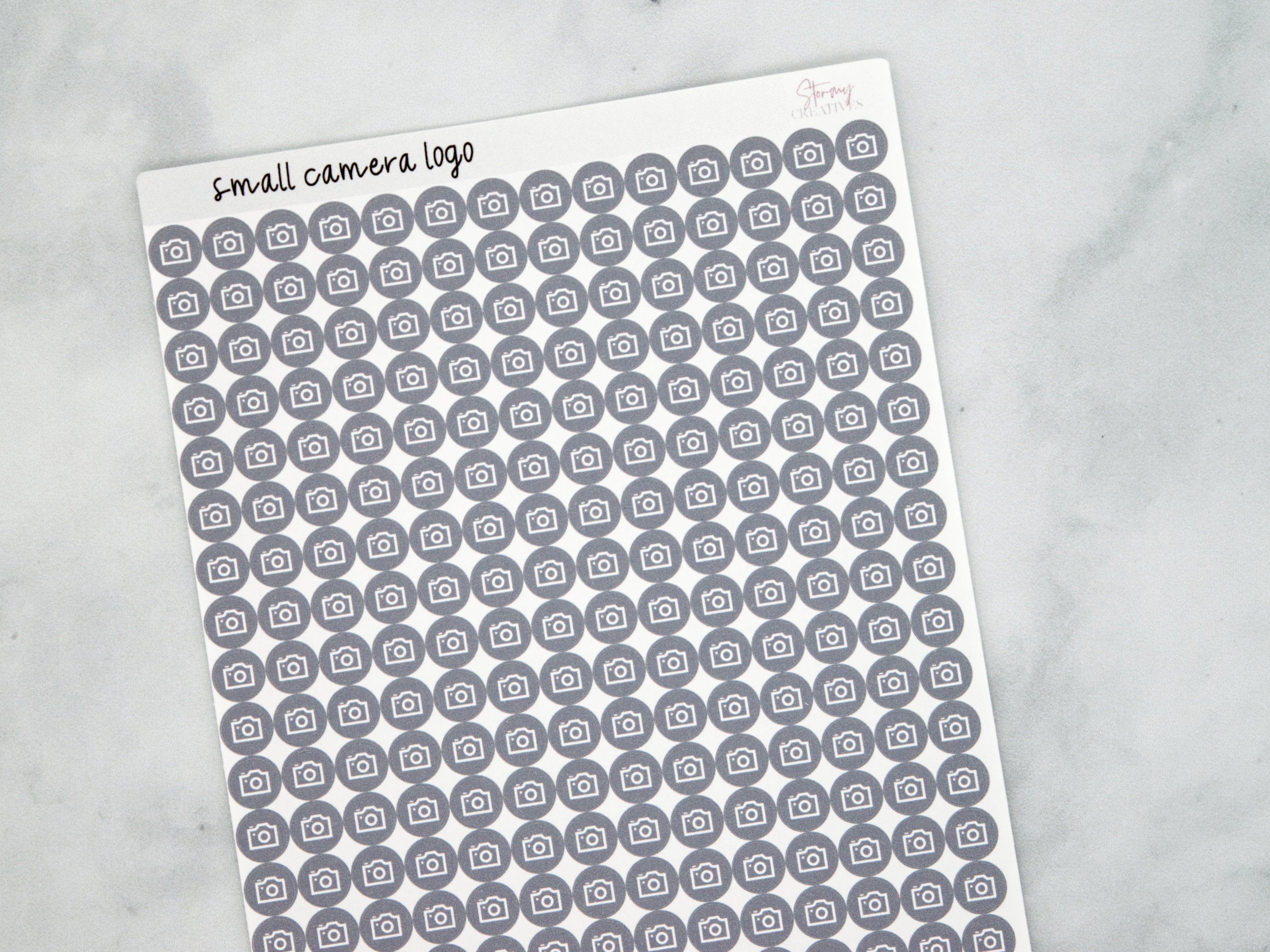 Small Camera Dot Stickers