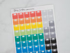 Bright Scales Box Stickers, Colorful Weight Trackers