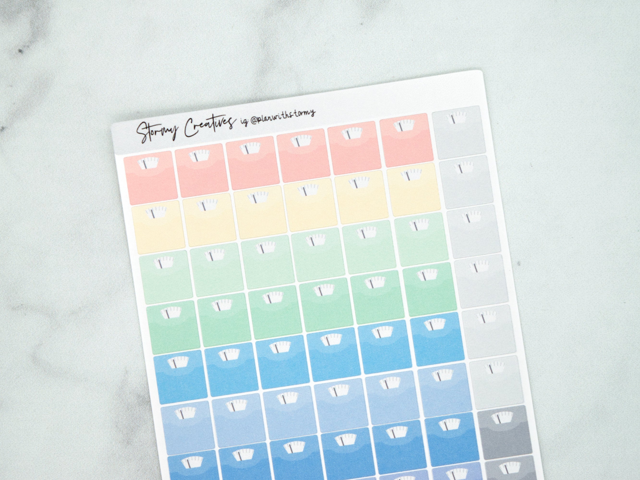 Pastel Scales Box Stickers