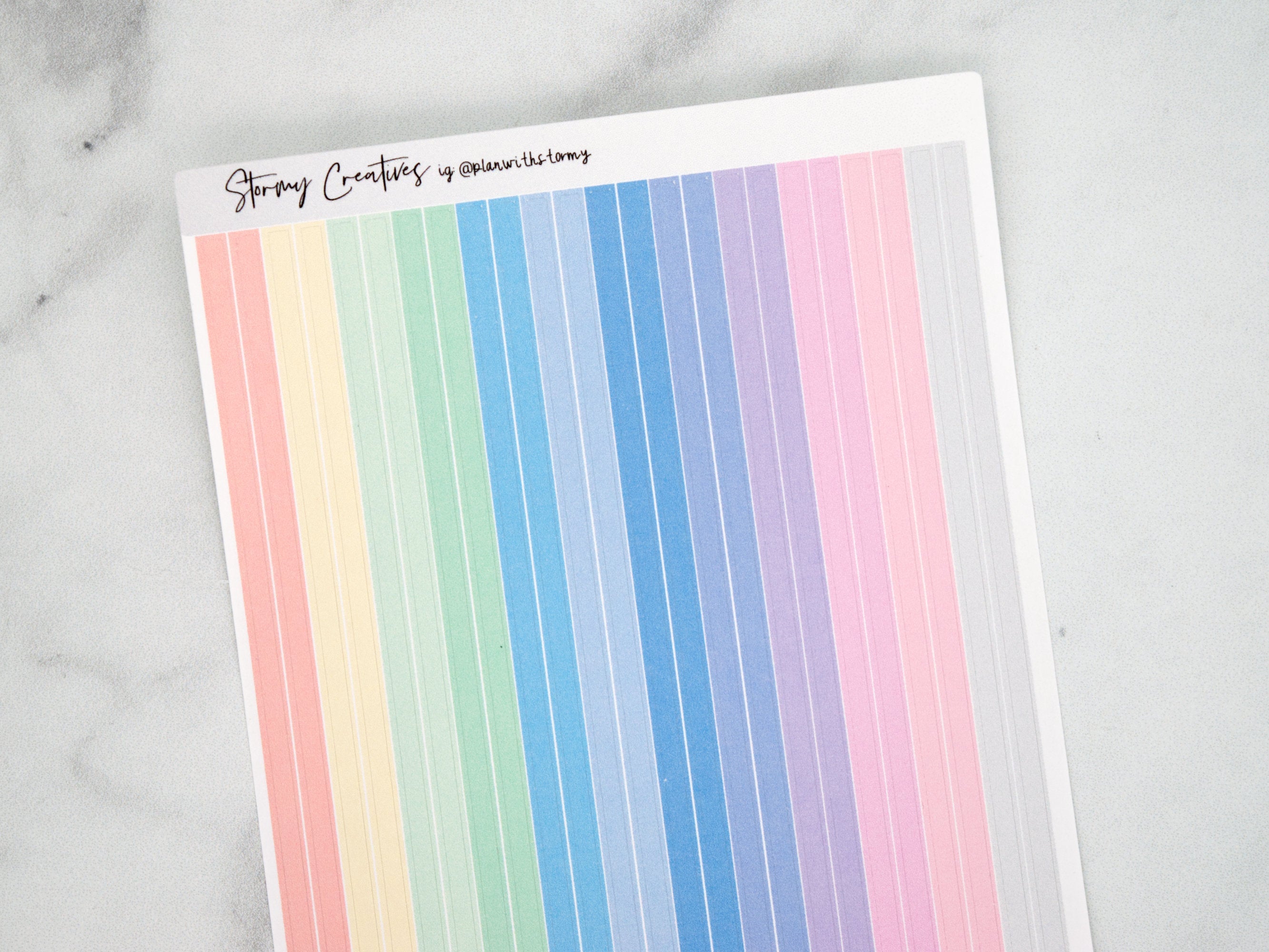 Pastel Colors Super Skinny Washi