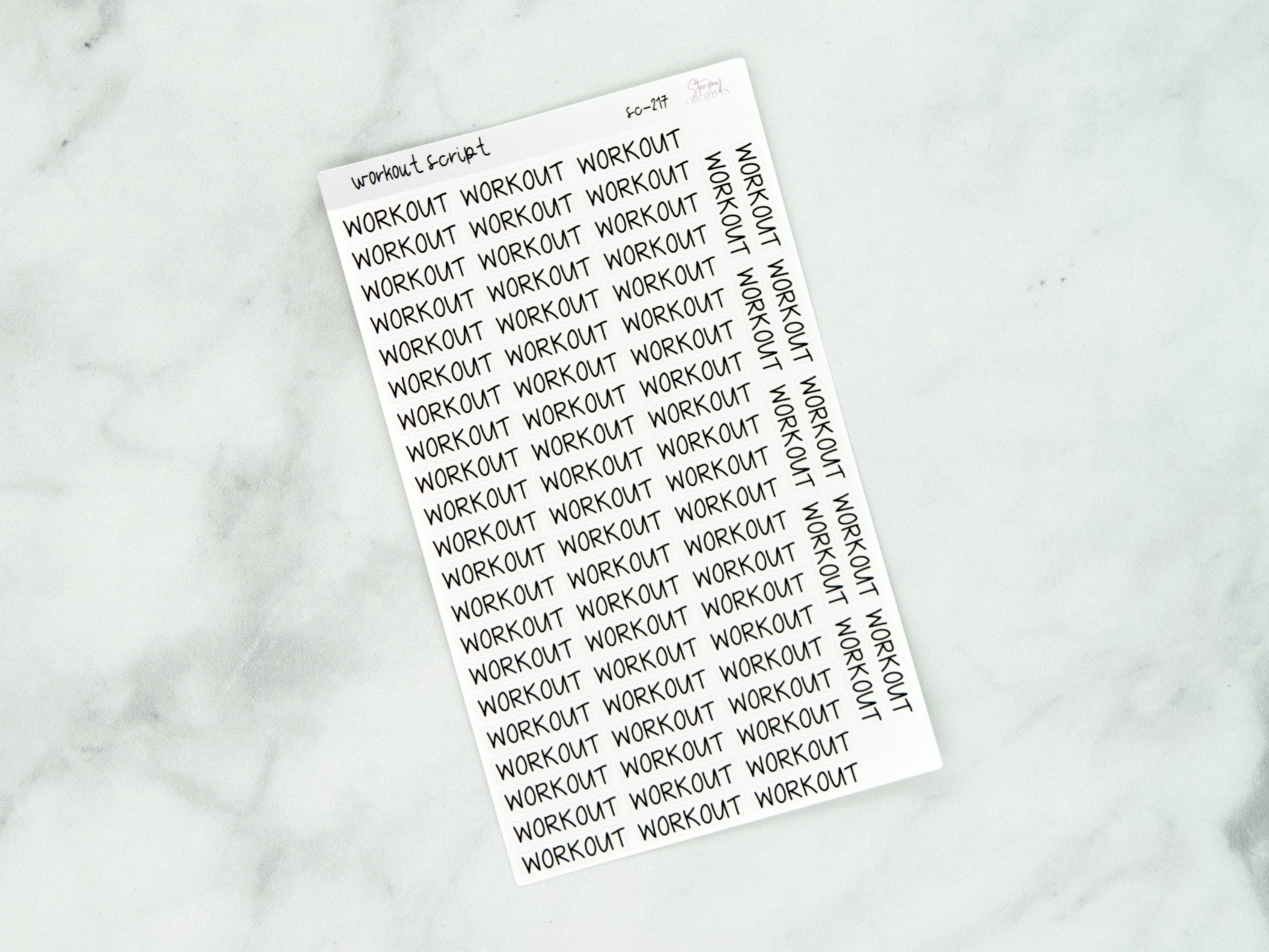 Workout Script Stickers
